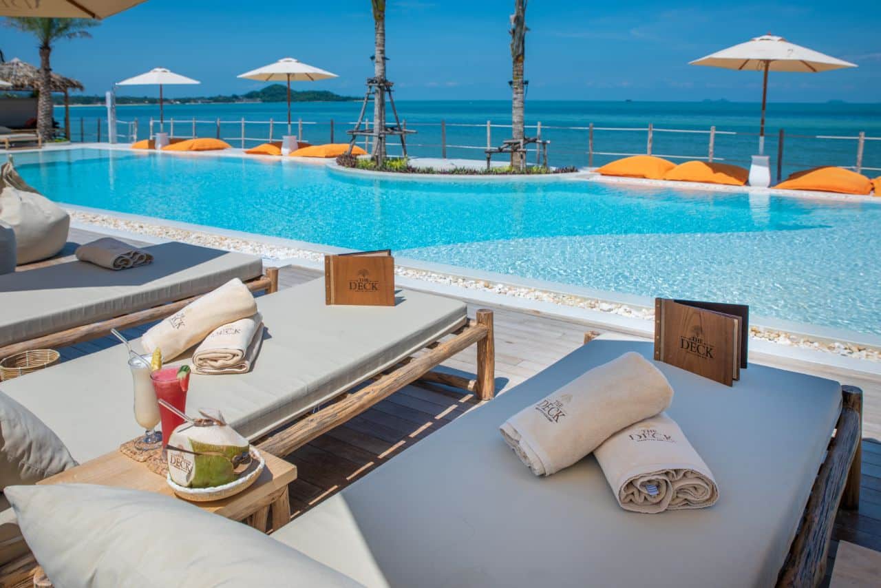 The Deck Koh Samui pool terrace overlooking the sea