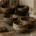 Hand-carved wooden bowls and decorative objects