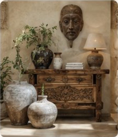 Decor vignette in the IN'SENS Laos showroom